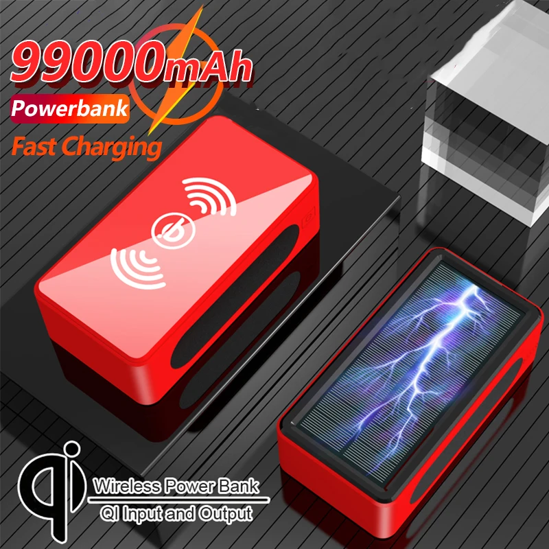 Qi Solar Wireless Power Bank 99000mAh Portable Charging Outdoor Fast Charging with Digital Display LED Light for Xiaomi Iphone
Qi Solar Wireless Power Bank 99000mAh Portable Charging Outdoor Fast Charging with Digital Display LED Light for Xiaomi Iphone