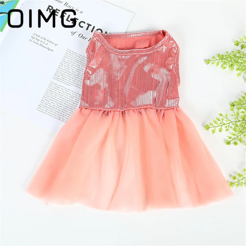 

OIMG Breathable Pet Clothes Summer Thin Dog Princess Skirt Cool Gauze Skirt For Small Dogs Dress Schnauzer Chihuahua Pomeranian