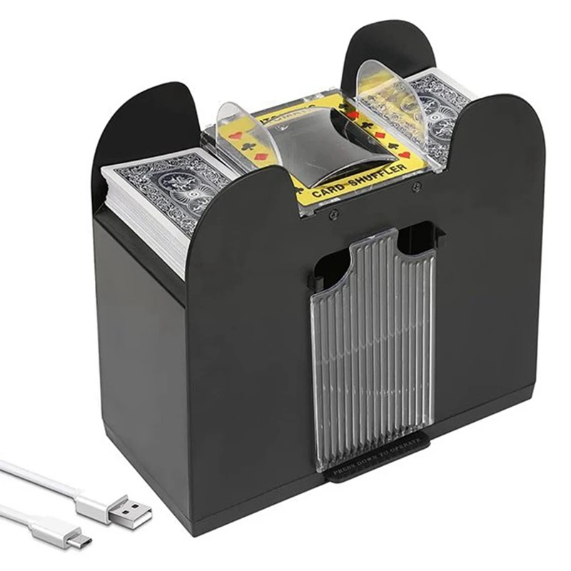 New 6 Deck Automatic Card Shuffler USB/Battery Operated Electric Shuffler For Family Party Poker/Blackjack
New 6 Deck Automatic Card Shuffler USB/Battery Operated Electric Shuffler For Family Party Poker/Blackjack