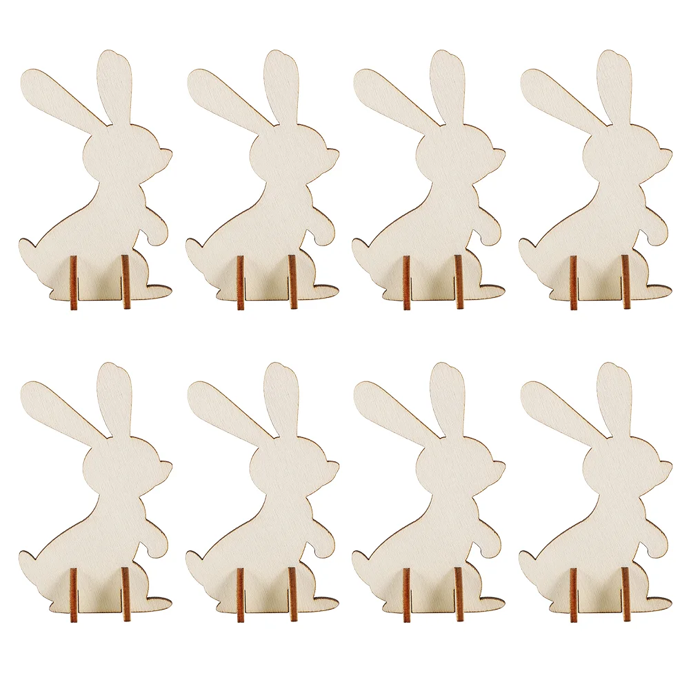 8 Pcs Rabbit Statues Easter Bunny Adorns Wooden Rabbit Decor DIY Bunny Ornament 
8 Pcs Rabbit Statues Easter Bunny Adorns Wooden Rabbit Decor DIY Bunny Ornament