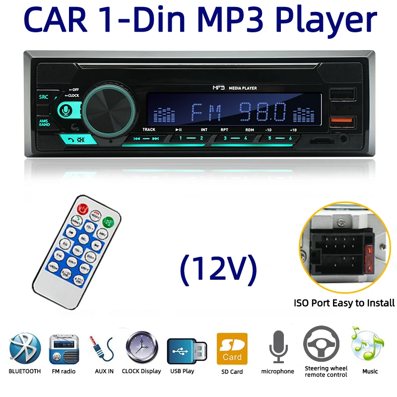 PolarLander Car Stereo USB/TF/AUX 2 USB 1 Din Radio Bluetooth Hands-free Calls 740 Remote Control Microphone FM MP3 Player
PolarLander Car Stereo USB/TF/AUX 2 USB 1 Din Radio Bluetooth Hands-free Calls 740 Remote Control Microphone FM MP3 Player