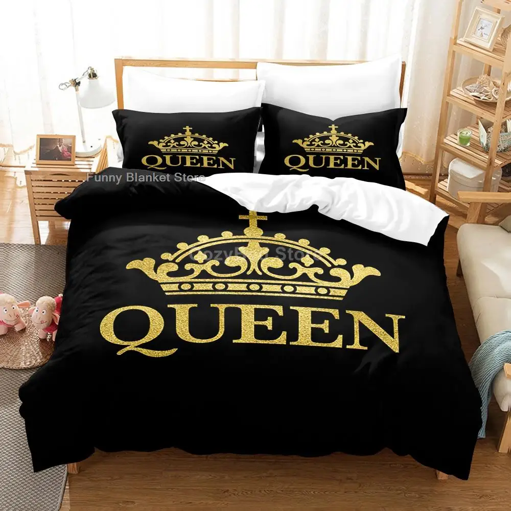 Queen Crown Bedding Set Black Cartoon Modern 3d Duvet Cover Sets Comforter Bed Linen Twin King Single Size Boy Girl Fashion Gold
Queen Crown Bedding Set Black Cartoon Modern 3d Duvet Cover Sets Comforter Bed Linen Twin King Single Size Boy Girl Fashion Gold