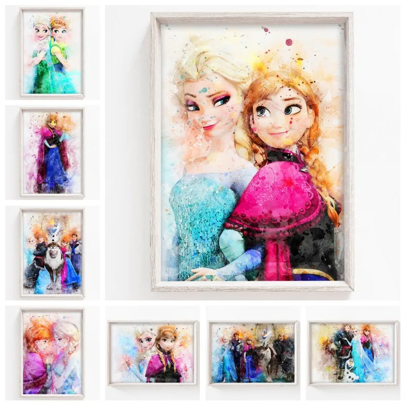 Disney Animation Frozen Prints Canvas Art Paintings Cartoons Watercolor Poster Wall Art Picture Nursery Room Home Decoration
Disney Animation Frozen Prints Canvas Art Paintings Cartoons Watercolor Poster Wall Art Picture Nursery Room Home Decoration