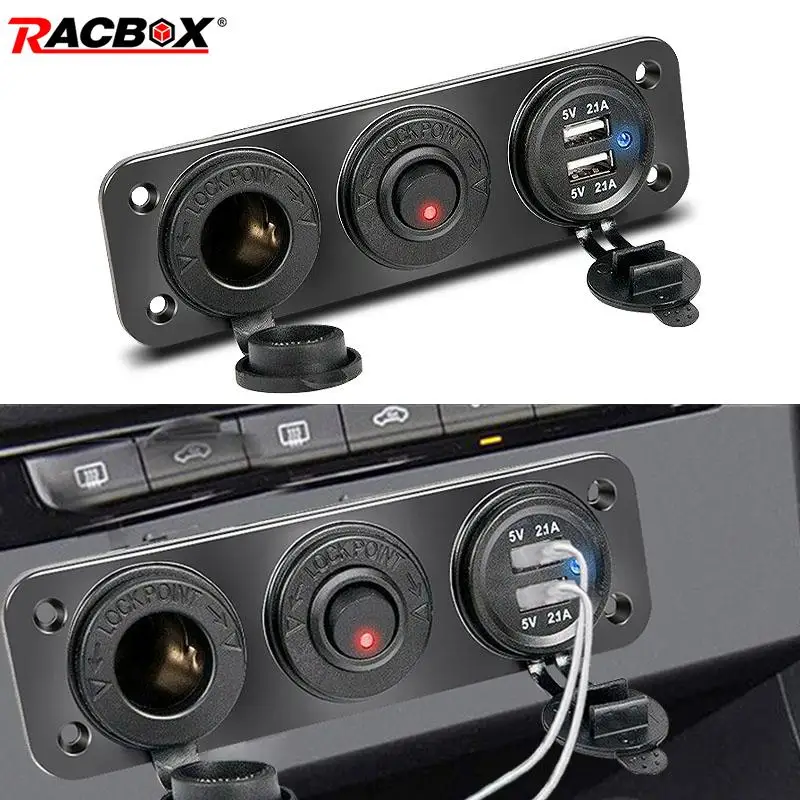 12V Dual USB Charger Power Outlet Socket Plug Panel Mount Boat Truck Car Rv ATV Boat Vehicle 12V-24V 2.1A Car Fast Charger
12V Dual USB Charger Power Outlet Socket Plug Panel Mount Boat Truck Car Rv ATV Boat Vehicle 12V-24V 2.1A Car Fast Charger