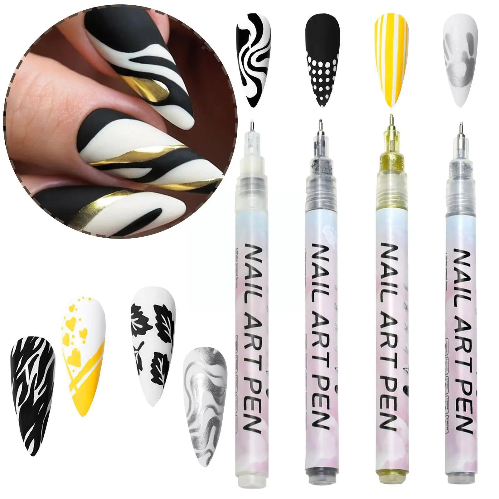 Nail Waterproof Graffiti Pen Nail Art Drawing Painting Manicure Fine Flower Tools Brush Abstract DIY Details Lines Nail 3D C3R2
Nail Waterproof Graffiti Pen Nail Art Drawing Painting Manicure Fine Flower Tools Brush Abstract DIY Details Lines Nail 3D C3R2