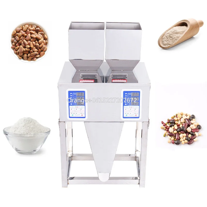 

Stainless Steel Commercial 2 Heads 3000G Large Capacity Filler Powder Granule Filling Machine