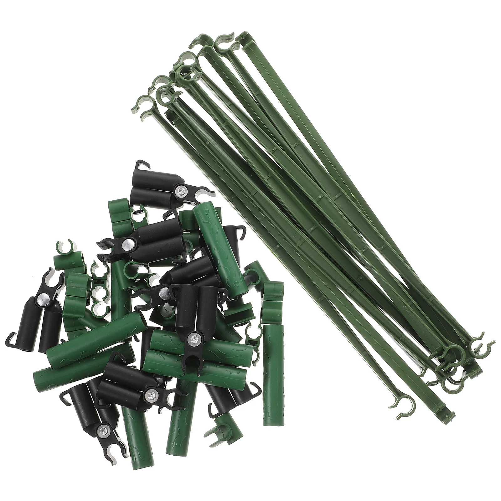 

Row Cover Clips Trellis Cane Connector Plastic Buckle Clips Greenhouse Pipe Clamp Connector Stake Clip Rotating Stand