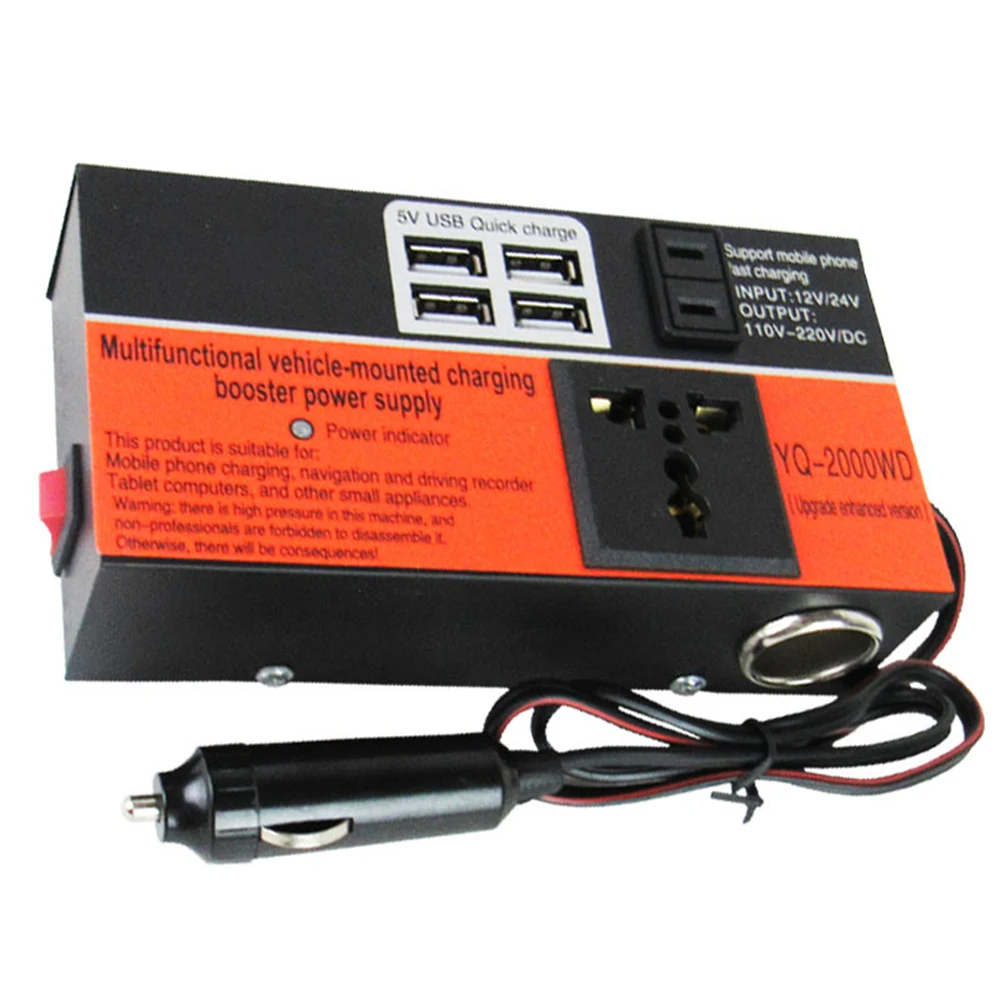 Auto Parts Car Inverter 1 Pieces Of 1500W 200W 4 Ports ABS Black Car Universal DC110V/220V Dustproof Brand New
Auto Parts Car Inverter 1 Pieces Of 1500W 200W 4 Ports ABS Black Car Universal DC110V/220V Dustproof Brand New