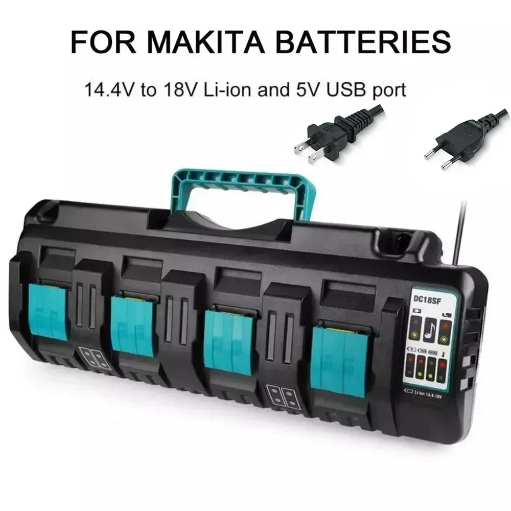Зарядное устройство с двойным литий-ионным аккумулятором для Makita 18 в 14 4 В 4A DC18RD