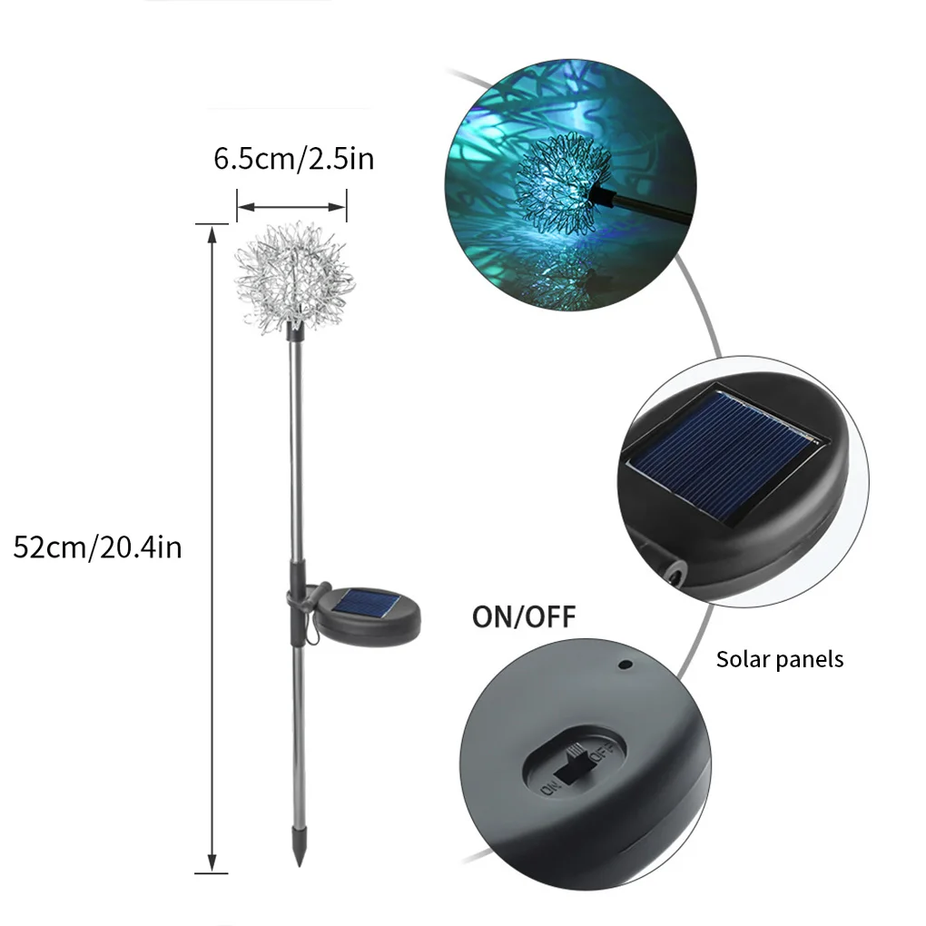 Garden Light IP44 Waterproof Outdoor Lamp Solar Power Flower Shape Yard Art Light Colorful
Garden Light IP44 Waterproof Outdoor Lamp Solar Power Flower Shape Yard Art Light Colorful