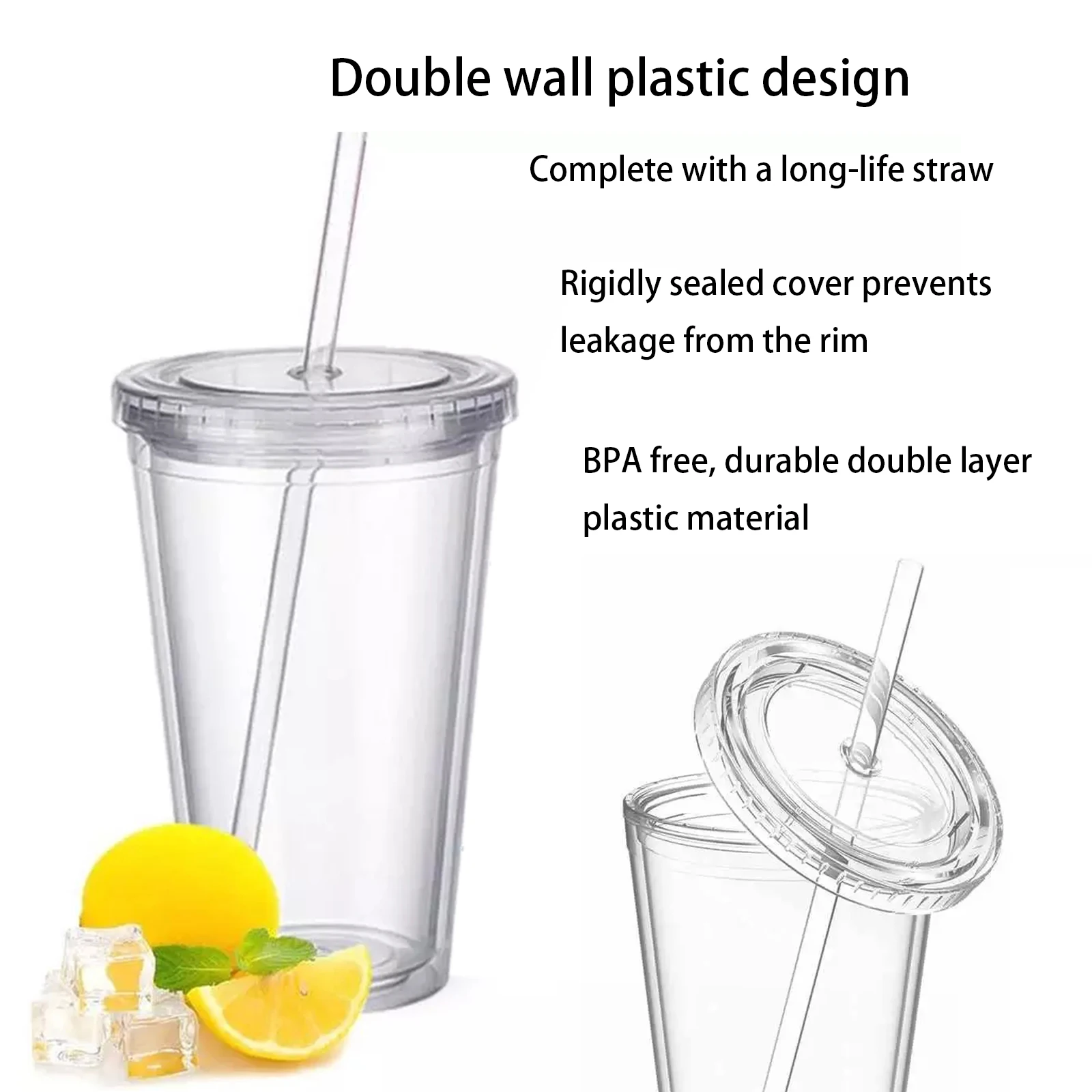 650ML Clear Coffee Cup With Straw Lid Plastic Double Wall Drinkware Cups Reusable Plastic Coffee Mug Tumbler Straw Water Cups
650ML Clear Coffee Cup With Straw Lid Plastic Double Wall Drinkware Cups Reusable Plastic Coffee Mug Tumbler Straw Water Cups
