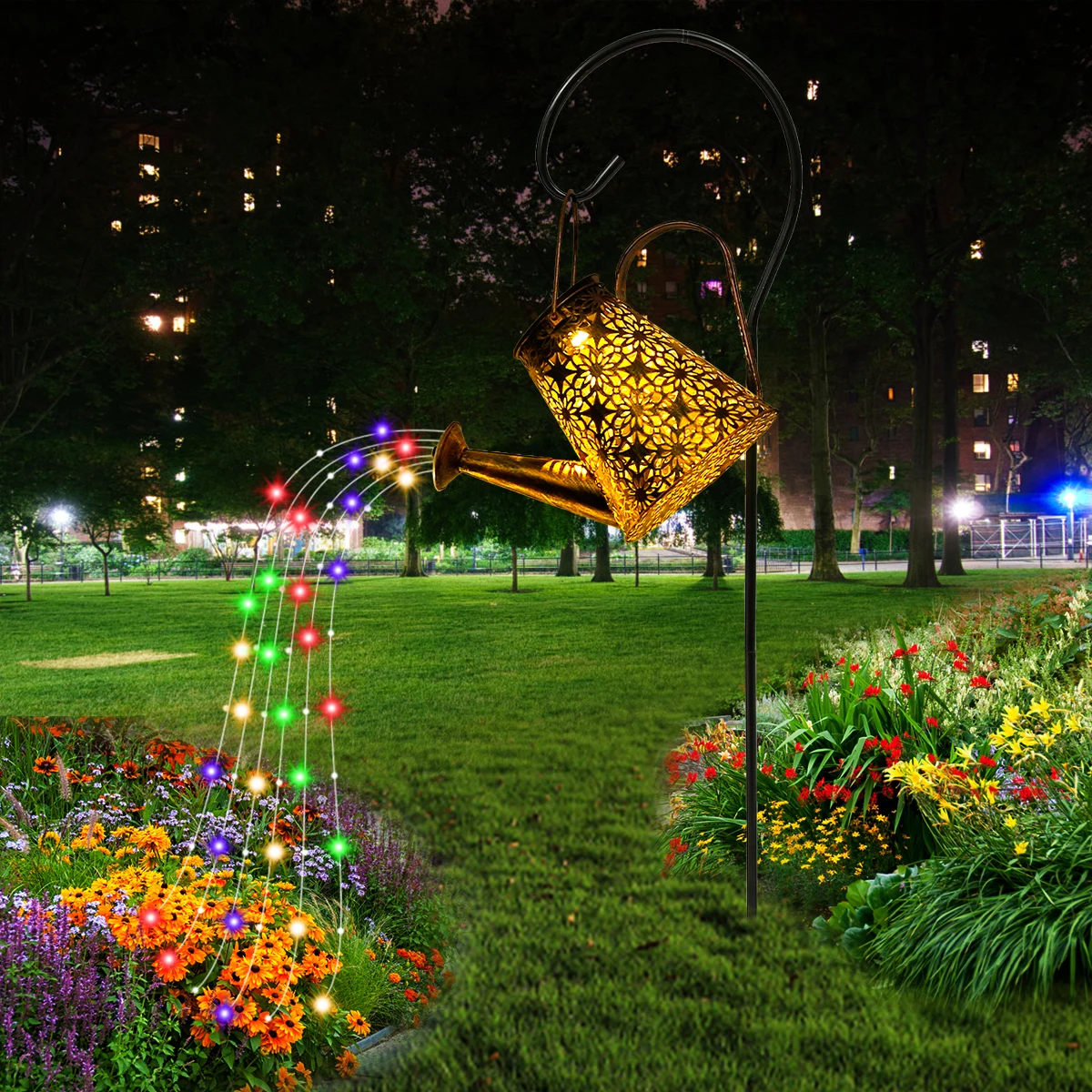 Solar Watering Can Lights Outdoor Decorative Hanging Solar Lantern with 5 Colorful Light Strings Waterproof 60 LED Retro Metal
Solar Watering Can Lights Outdoor Decorative Hanging Solar Lantern with 5 Colorful Light Strings Waterproof 60 LED Retro Metal