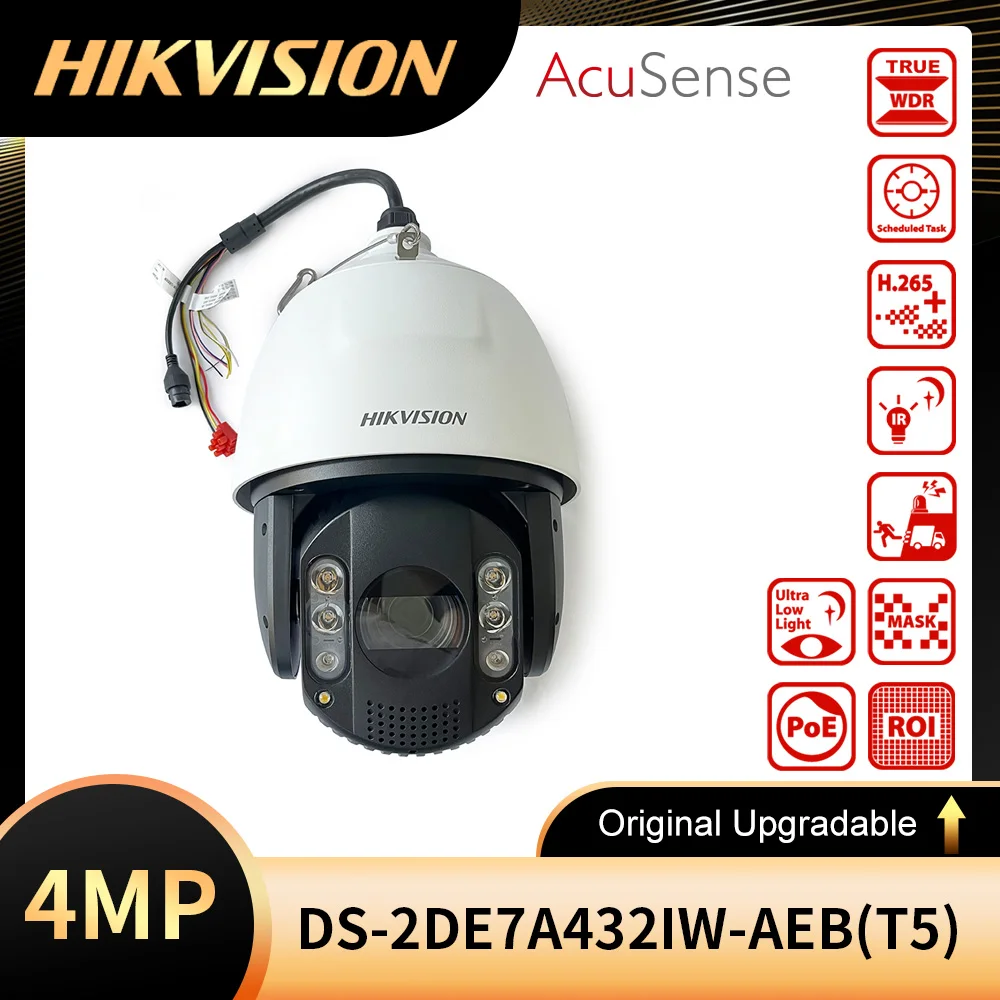Оригинальный Hikvision DS-2DE7A432IW-AEB(T5) 7-дюймовый 4MP 32X AcuSense DarkFighter IR Network Speed Dome PTZ IP CCTV Camera
Оригинальный Hikvision DS-2DE7A432IW-AEB(T5) 7-дюймовый 4MP 32X AcuSense DarkFighter IR Network Speed Dome PTZ IP CCTV Camera