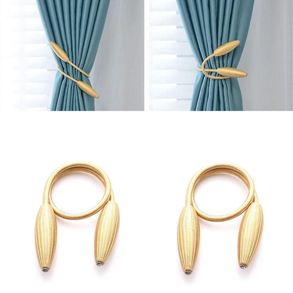 Handmade DIY Shape Twisting Curtain Strap Magnetic Curtain Buckles Flexible Simple Curtain Tiebacks for Home Office Hotel
Handmade DIY Shape Twisting Curtain Strap Magnetic Curtain Buckles Flexible Simple Curtain Tiebacks for Home Office Hotel