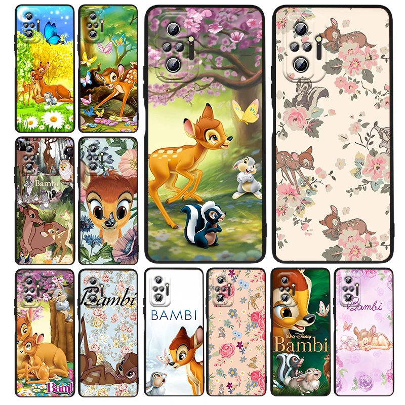 Bambi Disney Cartoon Phone Case For Xiaomi Redmi Note 12 11E 11S 11 11T 10 10S 9 9T 9S 8T 8 Pro Plus 5G Black Funda 
Bambi Disney Cartoon Phone Case For Xiaomi Redmi Note 12 11E 11S 11 11T 10 10S 9 9T 9S 8T 8 Pro Plus 5G Black Funda