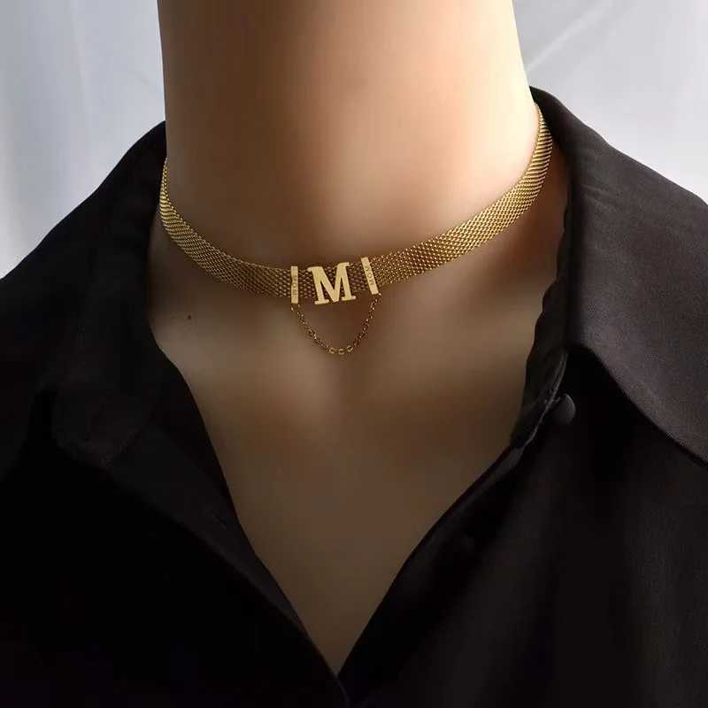 New Titanium Steel M Letter Necklace Trend Temperament Net Red Recommended Hip-Hop Personality Design Necklace
New Titanium Steel M Letter Necklace Trend Temperament Net Red Recommended Hip-Hop Personality Design Necklace