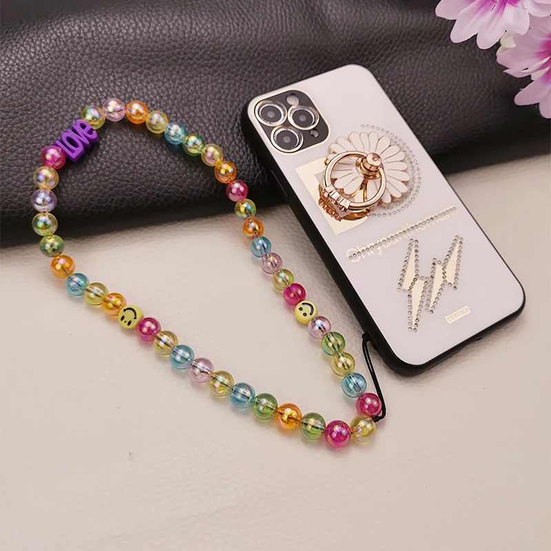 Mobile Phone Lanyard Short Hand-beaded Strong and Durable Pendant Women's Lanyard Keys Colorful Ball Lanyard Anti-lost Pendant
Mobile Phone Lanyard Short Hand-beaded Strong and Durable Pendant Women's Lanyard Keys Colorful Ball Lanyard Anti-lost Pendant