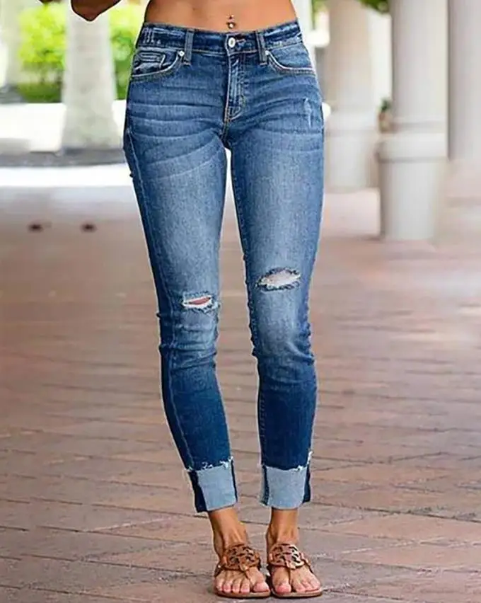 Women's Jeans 2023 New Fashion High Waist Buttoned Ripped Casual Skinny Plain Pocket Design Daily Long Jeans Casual Streetwear
Women's Jeans 2023 New Fashion High Waist Buttoned Ripped Casual Skinny Plain Pocket Design Daily Long Jeans Casual Streetwear