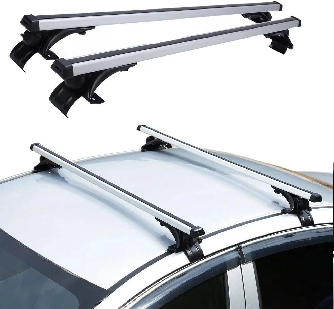 2Pcs Fits for Toyota Prius 2002-2022 48" Without Side Rails Luggage Rack Cross Bars Crossbars with 3 Pair of Mounting Clamps
2Pcs Fits for Toyota Prius 2002-2022 48" Without Side Rails Luggage Rack Cross Bars Crossbars with 3 Pair of Mounting Clamps