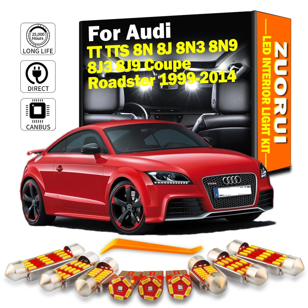 ZUORUI Canbus LED Interior Light Kit For Audi TT TTS 8N 8J 8N3 8N9 8J3 8J9 Coupe Roadster 1999-2014 Car Accessories Led Bulbs
ZUORUI Canbus LED Interior Light Kit For Audi TT TTS 8N 8J 8N3 8N9 8J3 8J9 Coupe Roadster 1999-2014 Car Accessories Led Bulbs