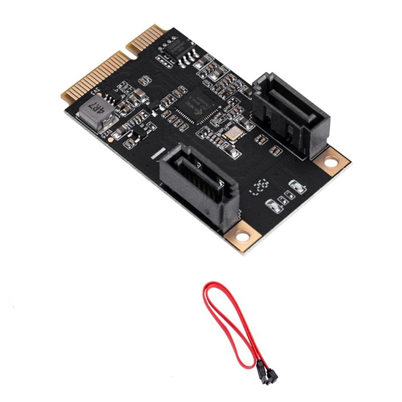 IOCREST Mini PCIE To 2 Port SATA3 Card 2 Port SATA III Full Height Mini PCIE 3.0 Gen3 High Speed Adapter Card Green IO-MPE40150
IOCREST Mini PCIE To 2 Port SATA3 Card 2 Port SATA III Full Height Mini PCIE 3.0 Gen3 High Speed Adapter Card Green IO-MPE40150