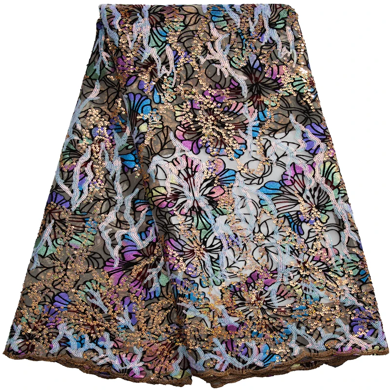 5 Yards African Flocking Mesh Lace Fabric With Sequins 2023 High Qulty French Net Lace Fabric for Evening Dress F3277
5 Yards African Flocking Mesh Lace Fabric With Sequins 2023 High Qulty French Net Lace Fabric for Evening Dress F3277