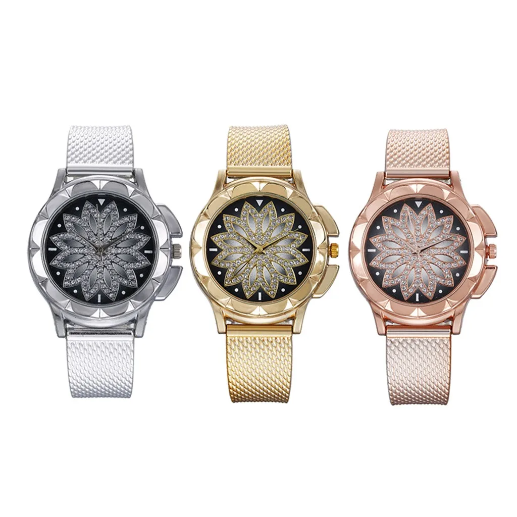 Women Watches Fashion Ladies Steel Belt Watch Wild Lady Creative Fashion Gift Fashion Women Rose Gold Flower Rhinestone Watches
Women Watches Fashion Ladies Steel Belt Watch Wild Lady Creative Fashion Gift Fashion Women Rose Gold Flower Rhinestone Watches