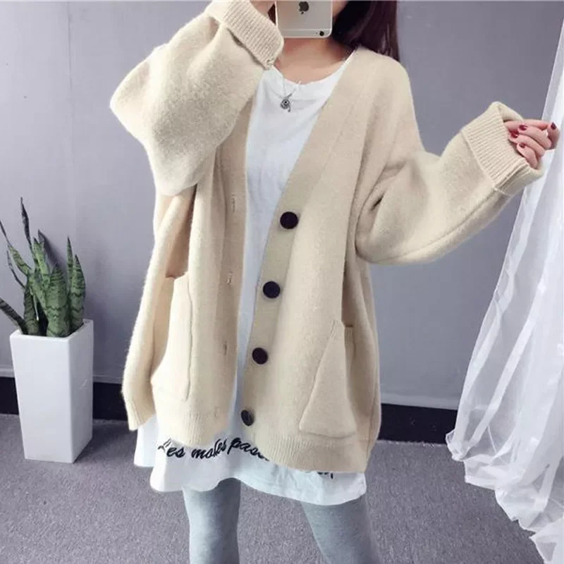 Free shipping Autumn Winter Casual Knit Sweater Female Oversized Cardigan Women Loose V Neck Knitted Sweaters Coat Lady Red Card
Free shipping Autumn Winter Casual Knit Sweater Female Oversized Cardigan Women Loose V Neck Knitted Sweaters Coat Lady Red Card