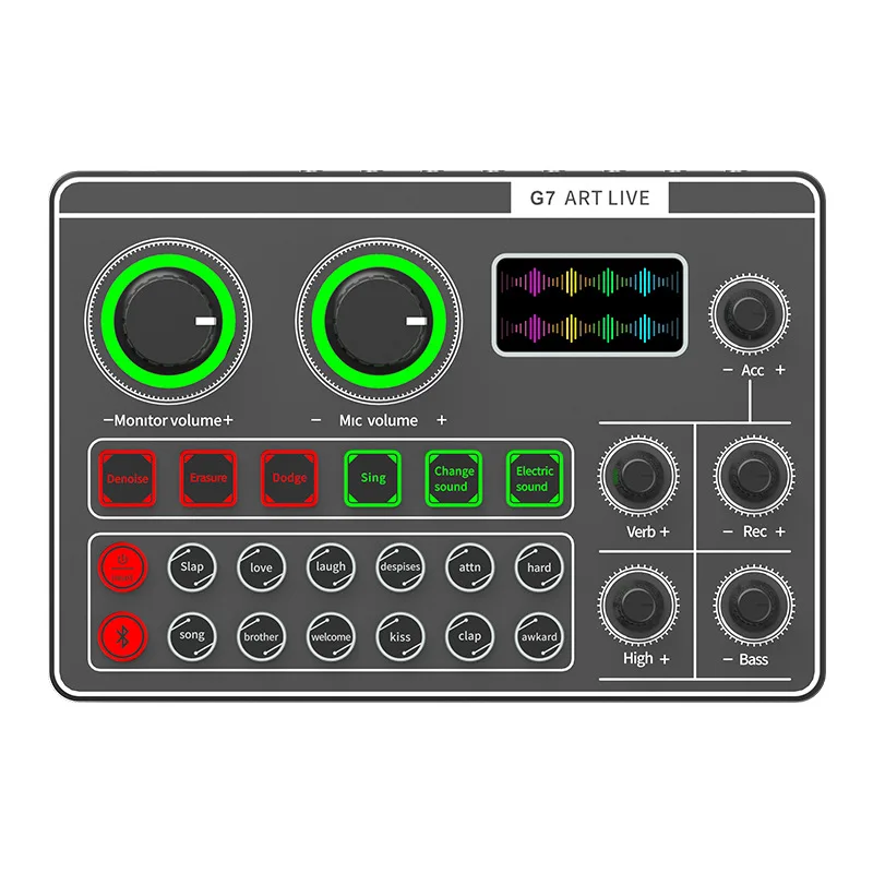 21 Years New Live Sound Card G7 Singing Recording Game Mobile Computer External Sound Card Cross-border English Wholesale
21 Years New Live Sound Card G7 Singing Recording Game Mobile Computer External Sound Card Cross-border English Wholesale