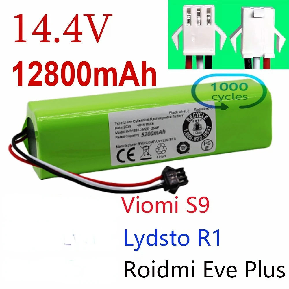 Replacement Lydsto R1 Roidmi Eve Plus Viomi S9 Robot Vacuum Cleaner Battery Pack Capacity 12800mAh Accessories Parts
Replacement Lydsto R1 Roidmi Eve Plus Viomi S9 Robot Vacuum Cleaner Battery Pack Capacity 12800mAh Accessories Parts