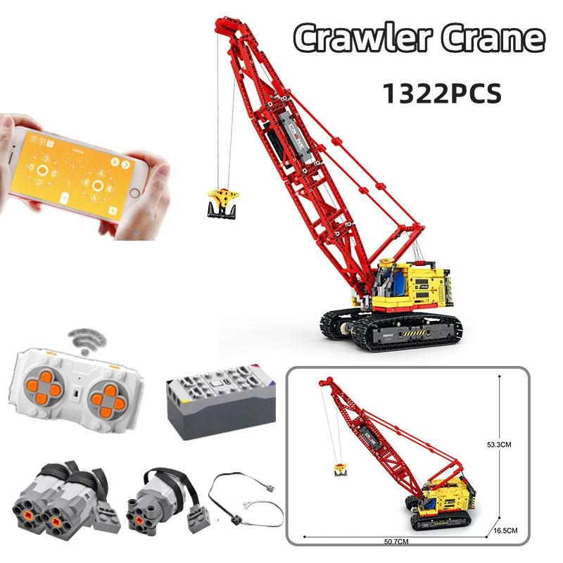 NEW IN STOCK Crawler Crane MOC App Remote Control Engineering Electric Technology Building Assemble Blocks Bricks Toys
NEW IN STOCK Crawler Crane MOC App Remote Control Engineering Electric Technology Building Assemble Blocks Bricks Toys
