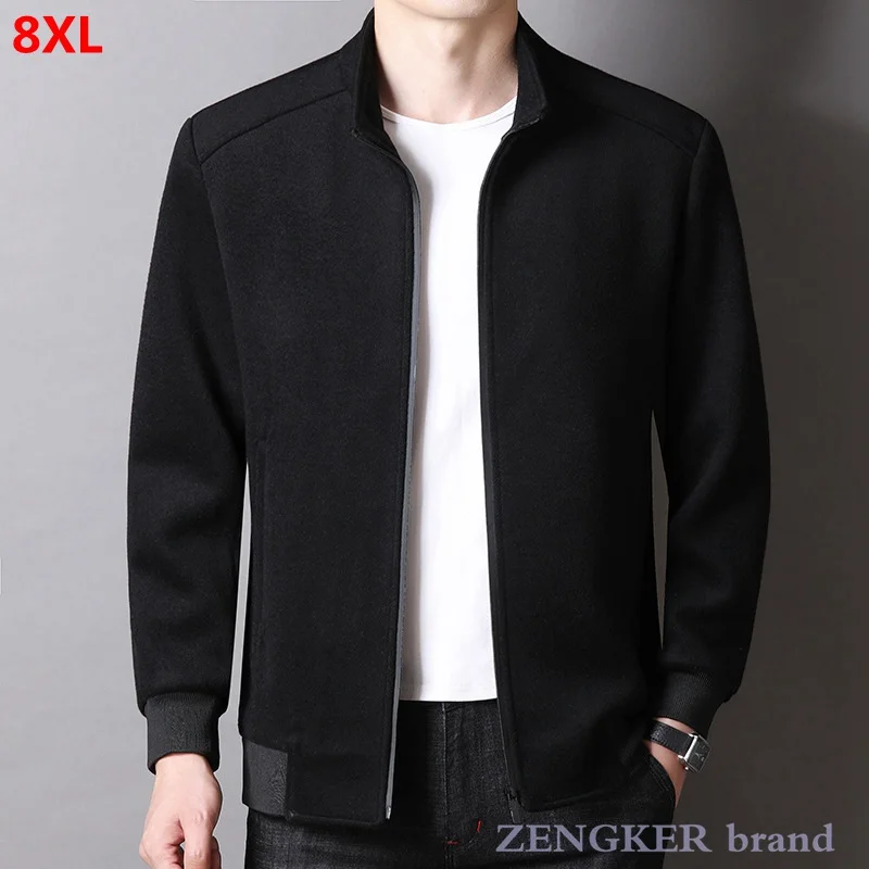 Autumn and winter thick men's plus size black stand-up collar woolen jacket male jacket 7XL 8XL mens fashion clothing trends
Autumn and winter thick men's plus size black stand-up collar woolen jacket male jacket 7XL 8XL mens fashion clothing trends