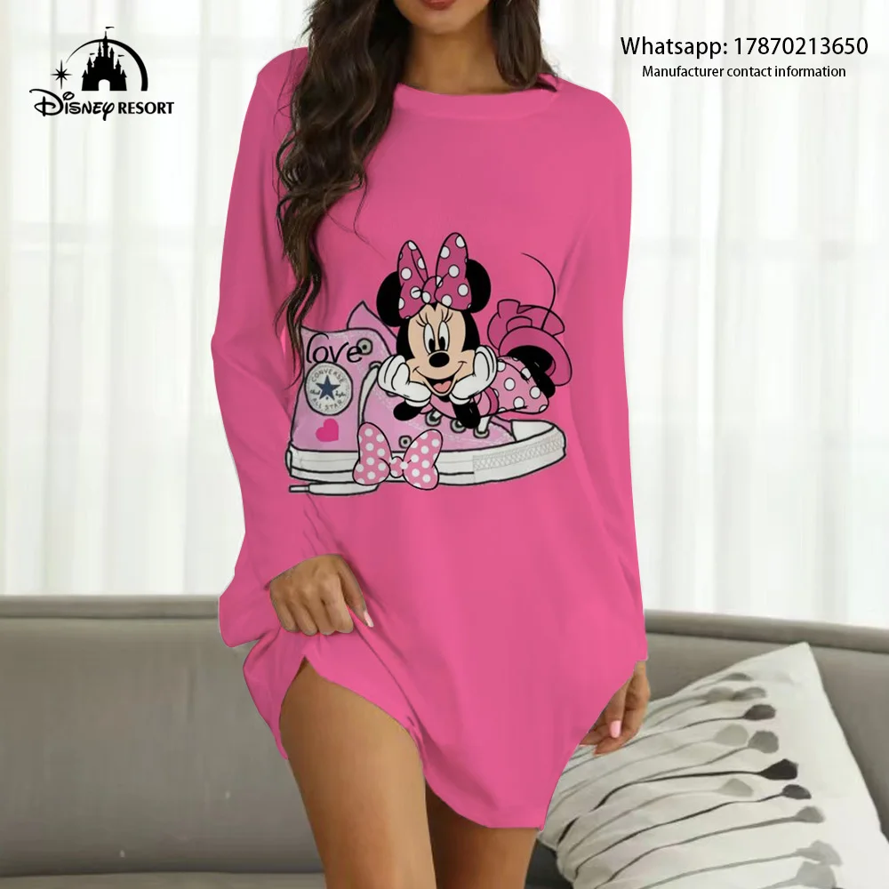 Disney Brand Fall New Boho Mickey and Minnie Anime Print Home Dress Fashion Casual Sexy Party Ladies Homewear 2022
Disney Brand Fall New Boho Mickey and Minnie Anime Print Home Dress Fashion Casual Sexy Party Ladies Homewear 2022