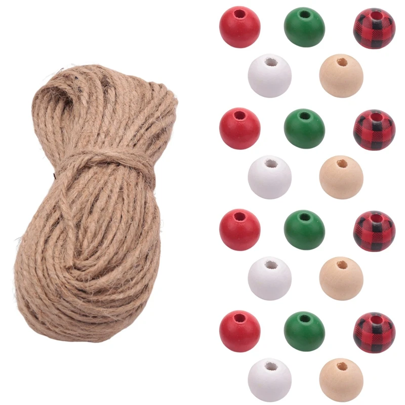 200 шт., деревянные бусины для рождественской вечеринки 
200 шт., деревянные бусины для рождественской вечеринки