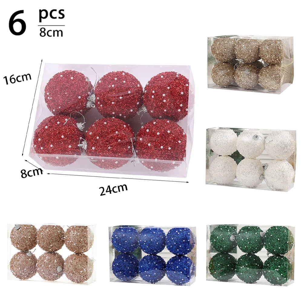 6PCS 8cm Christmas Ball Ornaments Xmas Tree Hanging Pendant For Holiday Wedding Party Decorations 2023 New Year Gift
6PCS 8cm Christmas Ball Ornaments Xmas Tree Hanging Pendant For Holiday Wedding Party Decorations 2023 New Year Gift