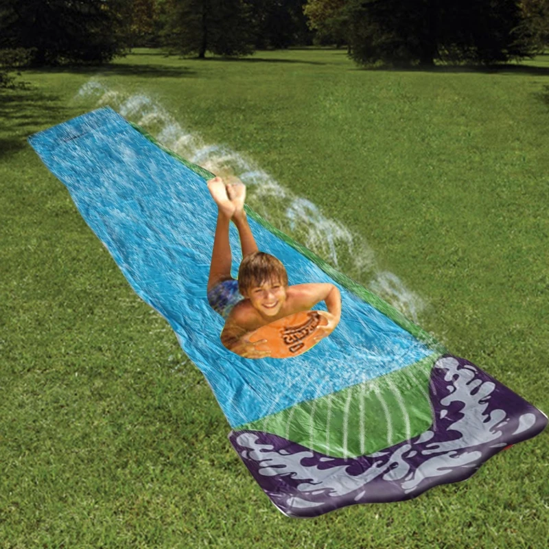 

Inflatable Water Slide Racer Pool Kids Summer Park Backyard Play Fun Outdoor Slip Slide Wave Rider Toys for Children