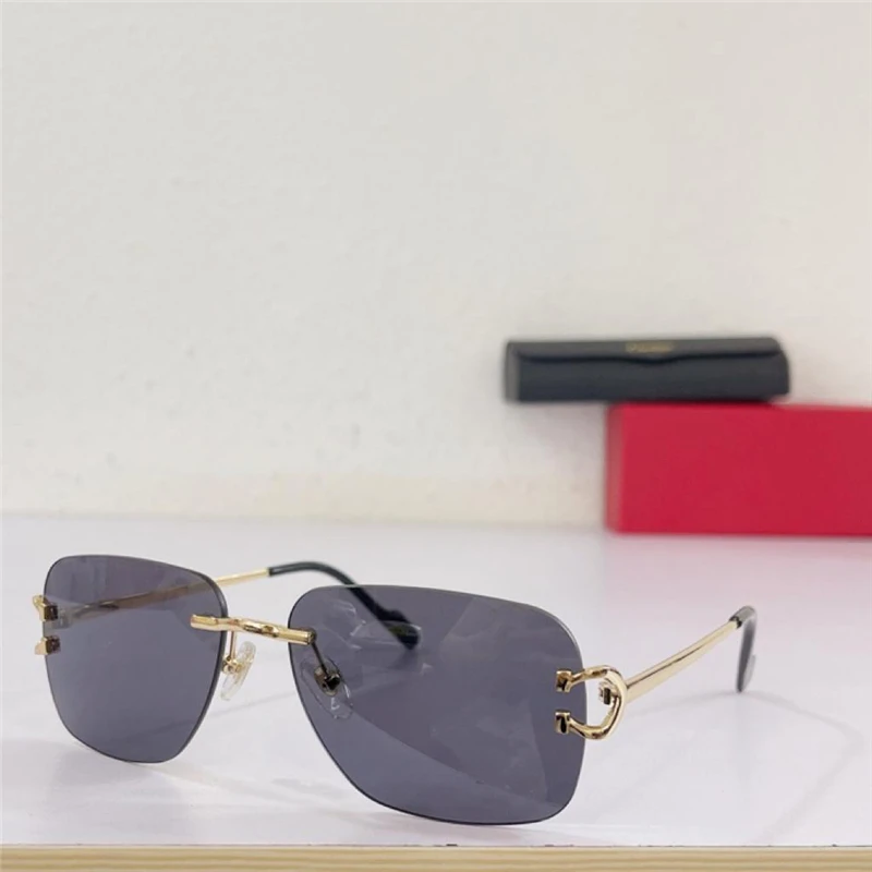 

Sunglasses For Men and Women Summer 0330 Designer Style Anti-Ultraviolet Retro Plate Metal Frameless Eyeglasses Random Box