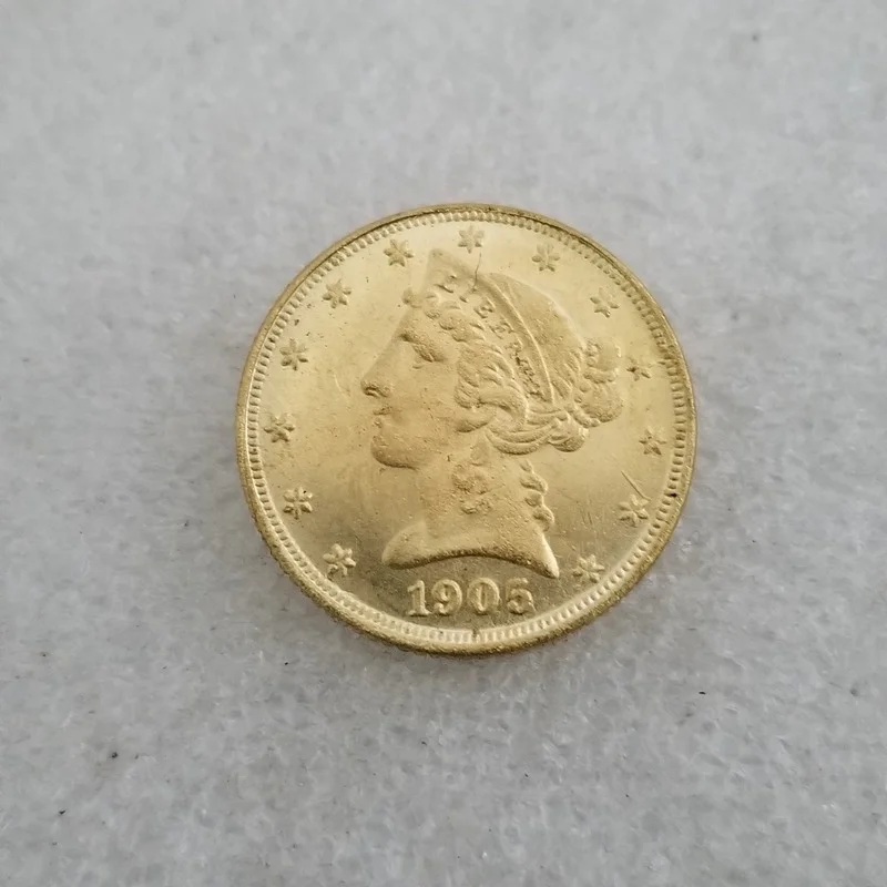 American 1905 Brass Gold Plated Commemorative Collectible Coin Gift Lucky Challenge Coin
American 1905 Brass Gold Plated Commemorative Collectible Coin Gift Lucky Challenge Coin
