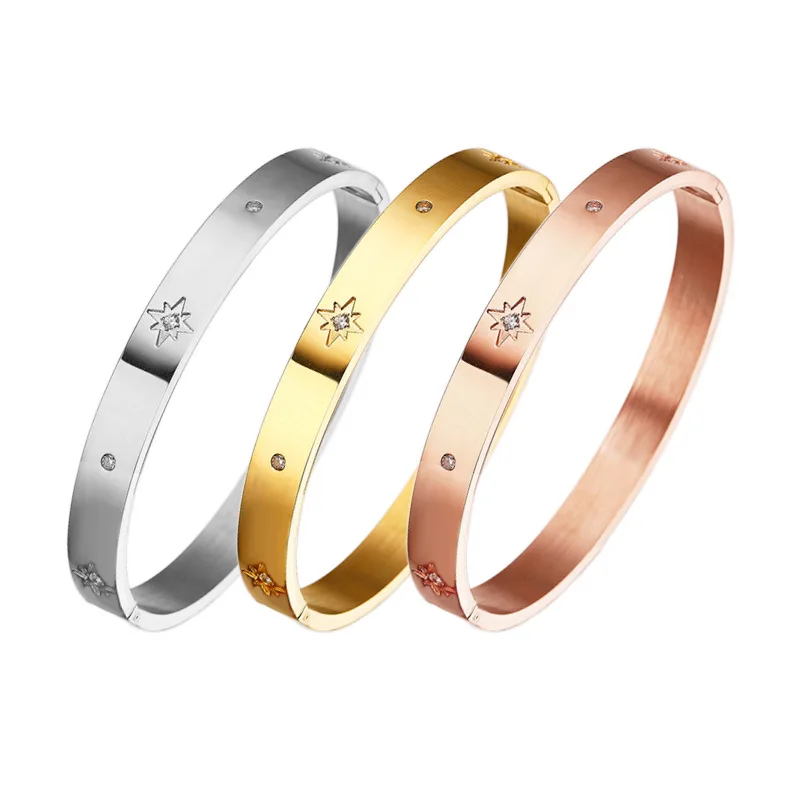 Classic Polaris Stars Bracelets With Cubic Zirconia Bohemian Stainless Steel Bangles For Women Fashion Jewelry Charm Accessories
Classic Polaris Stars Bracelets With Cubic Zirconia Bohemian Stainless Steel Bangles For Women Fashion Jewelry Charm Accessories