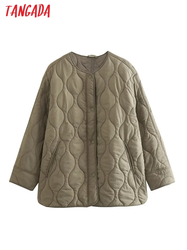 Tangada Women 2022 Oversized Padded Bomber Jacket Coat Long Sleeve Buttons Female Outerwear AB16
Tangada Women 2022 Oversized Padded Bomber Jacket Coat Long Sleeve Buttons Female Outerwear AB16