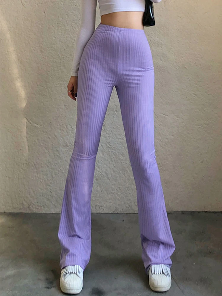 JMPRS Purple Women Slim Knitted Pants High Waist Flare Trousers Streetwear Korean Style Female Joggers 90s Outfits New
JMPRS Purple Women Slim Knitted Pants High Waist Flare Trousers Streetwear Korean Style Female Joggers 90s Outfits New