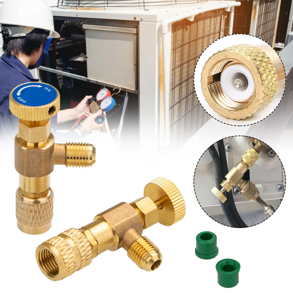 R22 R410A Refrigerant Charging Valve 1/4“ Air Conditioning Refrigerant Safety Adapter for R22 R410A Air Conditioner Manifold
R22 R410A Refrigerant Charging Valve 1/4“ Air Conditioning Refrigerant Safety Adapter for R22 R410A Air Conditioner Manifold