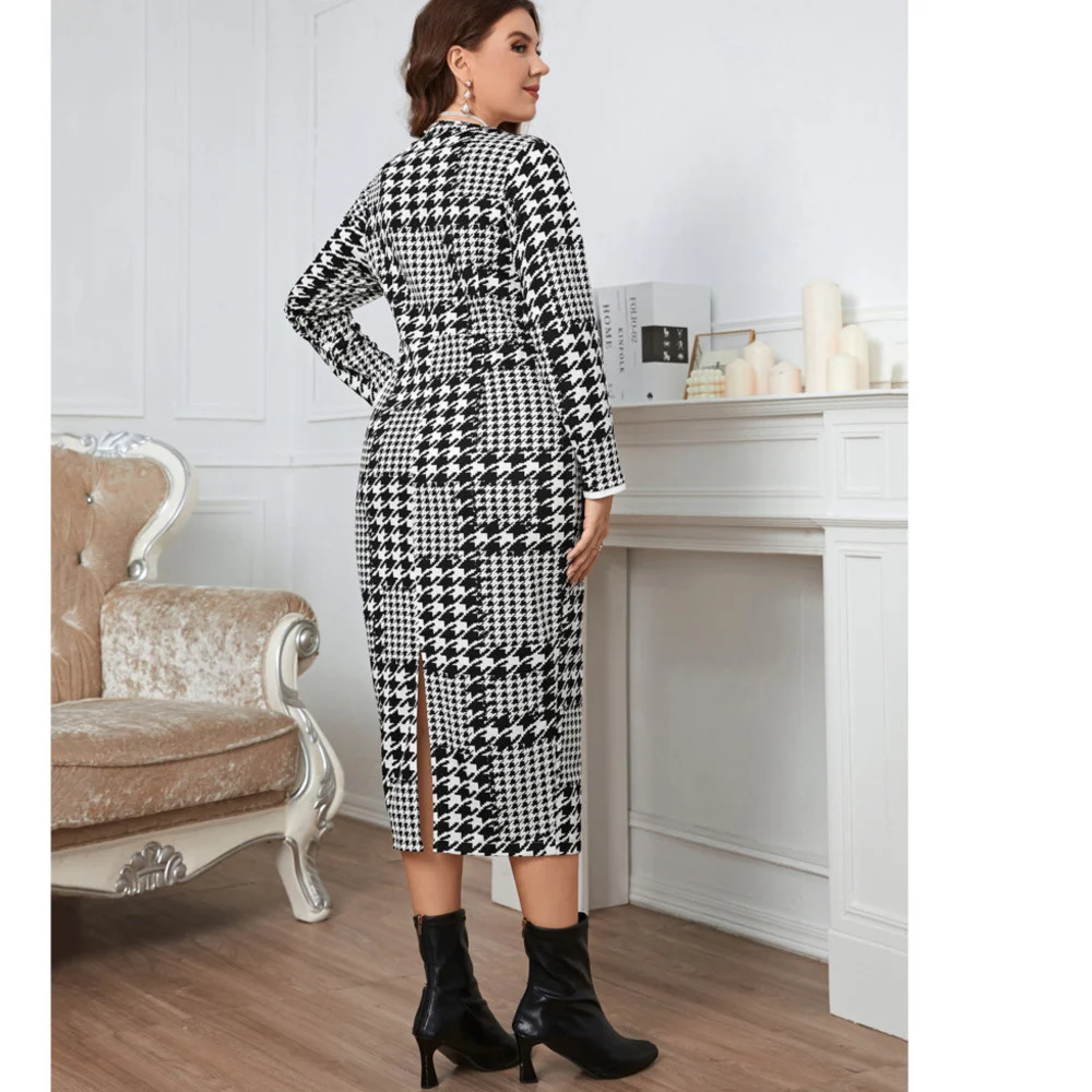 Plus Size Front Zipper Dress Skinny Shrink Waist Large Wrap Hip Long Premium Winter Plaid
Plus Size Front Zipper Dress Skinny Shrink Waist Large Wrap Hip Long Premium Winter Plaid
