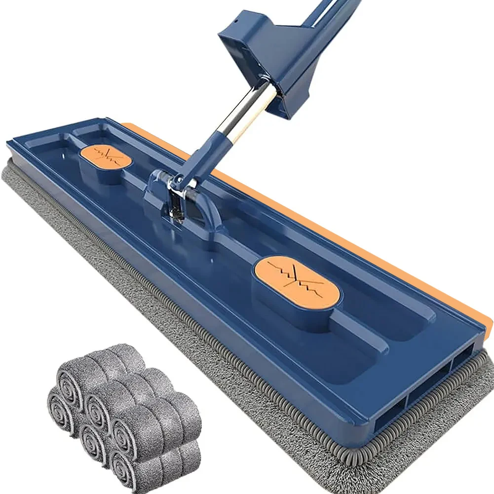 Floor Cleaning Mop Handsfree Self-Wringing Flat Mop with Squeegee 360° Swivel 42cm Large Head Wet&Dry Use for Wood Tile Marble
Floor Cleaning Mop Handsfree Self-Wringing Flat Mop with Squeegee 360° Swivel 42cm Large Head Wet&Dry Use for Wood Tile Marble
