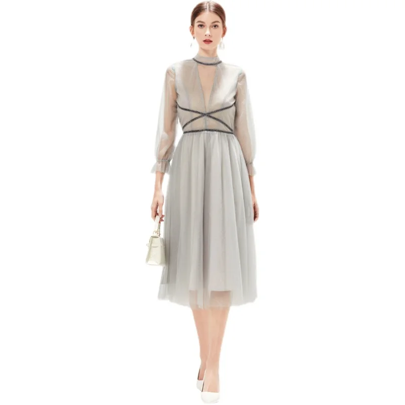 Simgent Mesh Dress Women Elegant 2022 Spring High End Luxury Midi Long Dresses Woman Clothing Vestidos Jurken SG23194
Simgent Mesh Dress Women Elegant 2022 Spring High End Luxury Midi Long Dresses Woman Clothing Vestidos Jurken SG23194