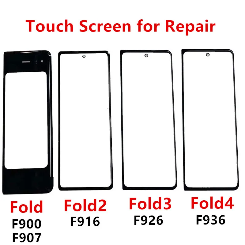 

Outer Screen For Samsung Galaxy Z Fold 2 3 4 5G F936 F900 F907 F916 F926 Front Touch Panel LCD Display Glass Repair Replace Part