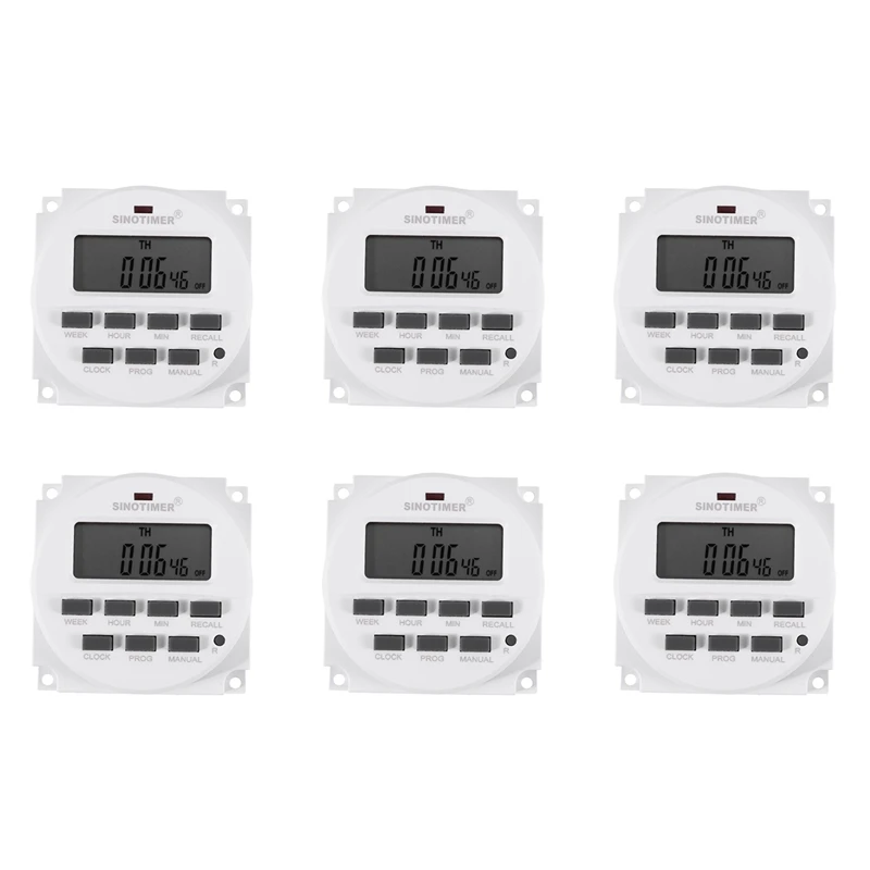 6X Sinotimer Tm618h-2 220V Ac цифровой таймер выходное напряжение 220V 7-дневный программируемый таймер
6X Sinotimer Tm618h-2 220V Ac цифровой таймер выходное напряжение 220V 7-дневный программируемый таймер