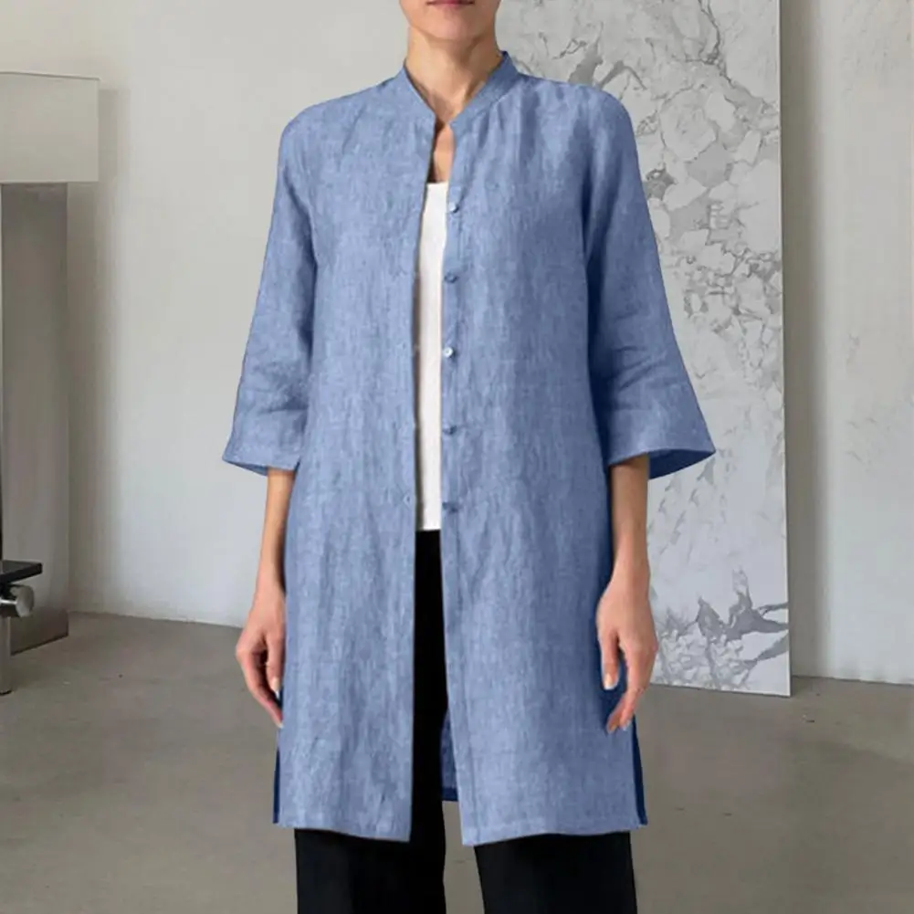 Women Elegant V Neck Button Straight Dress Fashion 3/4 Sleeve Loose A-Line Dress Vintage Cotton Linen Solid Party Beach Dresses
Women Elegant V Neck Button Straight Dress Fashion 3/4 Sleeve Loose A-Line Dress Vintage Cotton Linen Solid Party Beach Dresses