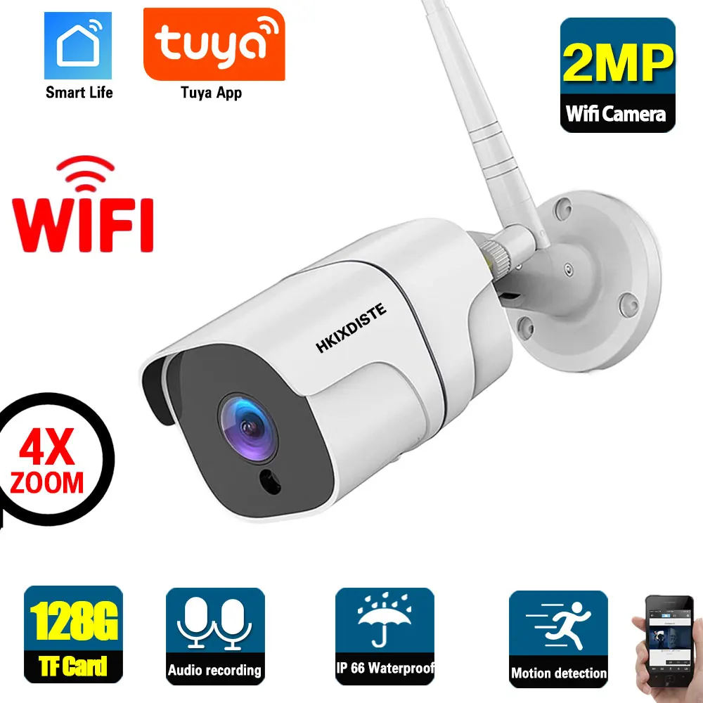 2MP Two Way Audio Tuya Smart Wifi Security Camera Outdoor Street Wireless CCTV Surveillance Camera Alexa Google Home IP Cam 1080
2MP Two Way Audio Tuya Smart Wifi Security Camera Outdoor Street Wireless CCTV Surveillance Camera Alexa Google Home IP Cam 1080