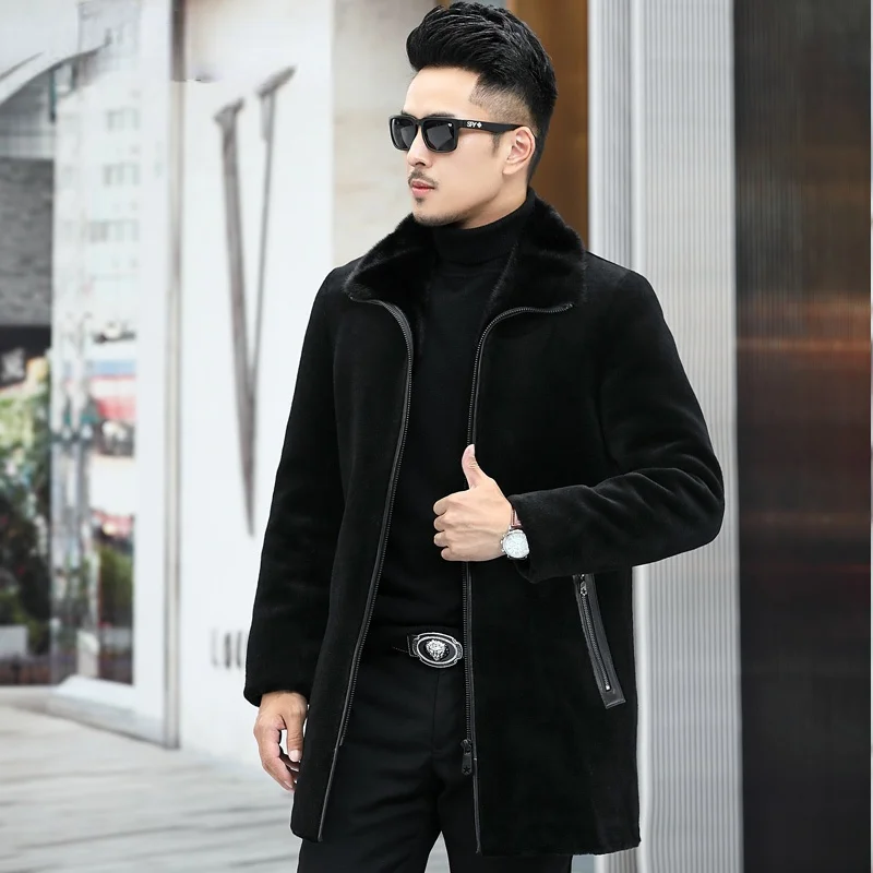 Business Warm Mink Fur Collar Wool Jackets Men Winter 2023 100% Real Sheep Shearing Coat Male Clothes Casaco Masculino Gxy1084
Business Warm Mink Fur Collar Wool Jackets Men Winter 2023 100% Real Sheep Shearing Coat Male Clothes Casaco Masculino Gxy1084